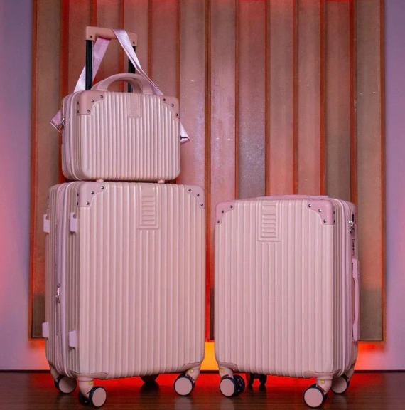 2 Malas de Viagem + Frasqueira | Cadeado Numérico | Padrão Anac | Rodinhas 360°