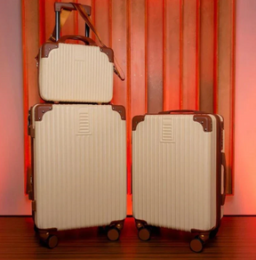 2 Malas de Viagem + Frasqueira | Cadeado Numérico | Padrão Anac | Rodinhas 360°