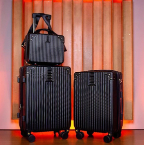 2 Malas de Viagem + Frasqueira | Cadeado Numérico | Padrão Anac | Rodinhas 360°