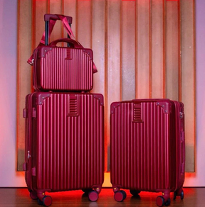 2 Malas de Viagem + Frasqueira | Cadeado Numérico | Padrão Anac | Rodinhas 360°