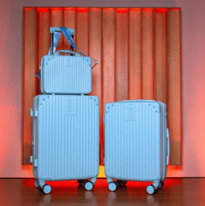 2 Malas de Viagem + Frasqueira | Cadeado Numérico | Padrão Anac | Rodinhas 360°