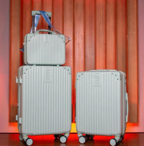 2 Malas de Viagem + Frasqueira | Cadeado Numérico | Padrão Anac | Rodinhas 360°