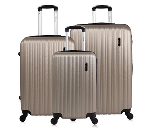 Kit 3 Malas de Viagem ABS, P, M e G com Segredo Numérico, 4 Rodas 360° Londres Swiss Move