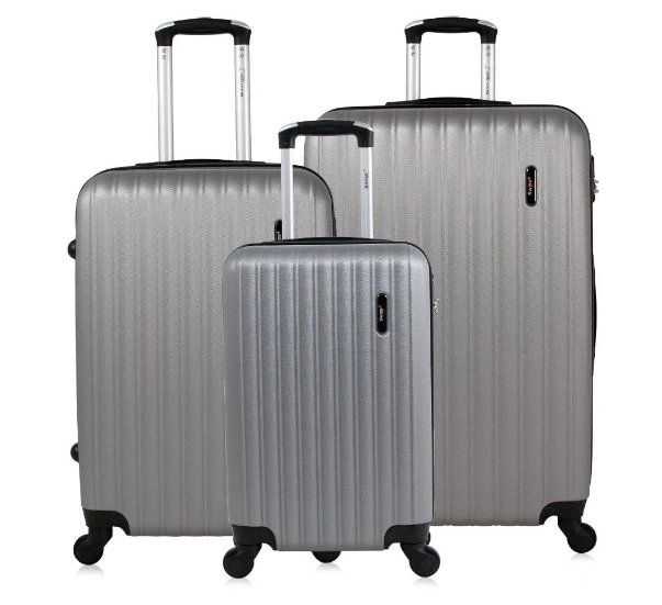 Kit 3 Malas de Viagem ABS, P, M e G com Segredo Numérico, 4 Rodas 360° Londres Swiss Move