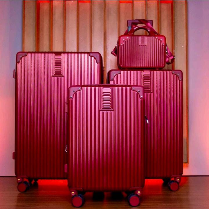 Kit 3 Malas de viagem P-M-G América + Frasqueira: (P) Mala 10Kg, (M) Mala 18Kg, (G) Mala 23Kg, Rodinhas 360°