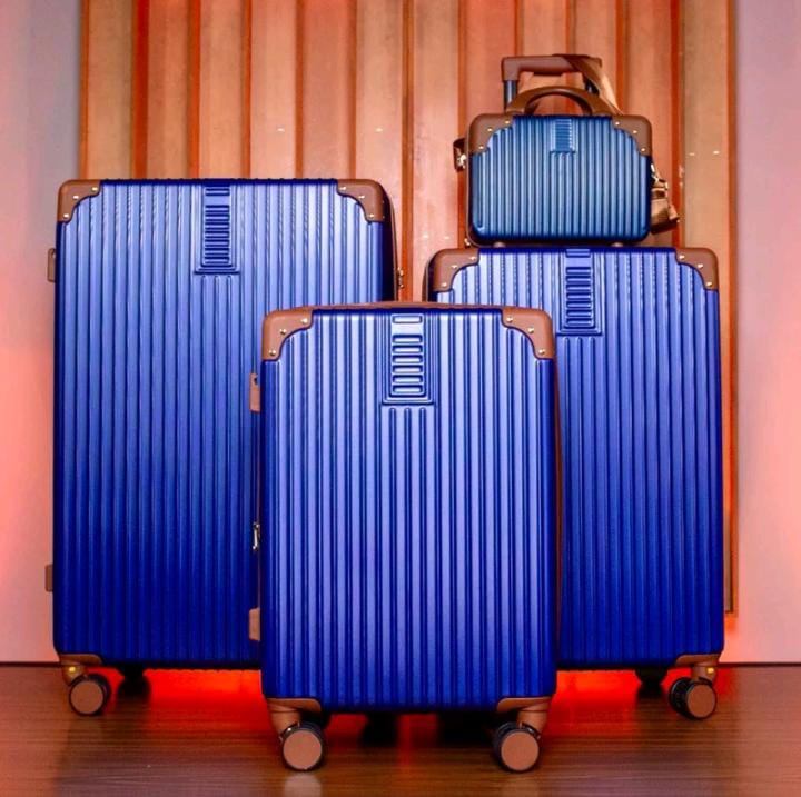 Kit 3 Malas de viagem P-M-G América + Frasqueira: (P) Mala 10Kg, (M) Mala 18Kg, (G) Mala 23Kg, Rodinhas 360°