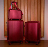 Kit de viagem Imperial: 2 Malas + Frasqueira Premium | Cadeado Numérico 3 Digitos | Padrão Anac | 360° ABS