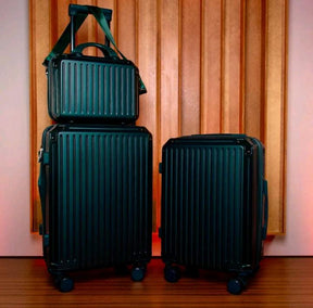 Kit de viagem Imperial: 2 Malas + Frasqueira Premium | Cadeado Numérico 3 Digitos | Padrão Anac | 360° ABS