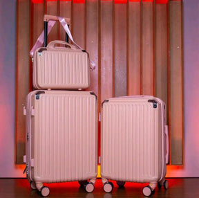 Kit de viagem Imperial: 2 Malas + Frasqueira Premium | Cadeado Numérico 3 Digitos | Padrão Anac | 360° ABS