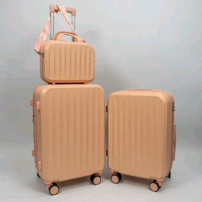 Kit Voyage: 2 Malas + Frasqueira Premium | Cadeado 3 Digitos | Padrão Anac | Rodas 360° | ABS Porta USB E USB-C