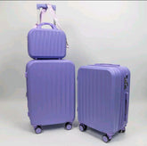 Kit Voyage: 2 Malas + Frasqueira Premium | Cadeado 3 Digitos | Padrão Anac | Rodas 360° | ABS Porta USB E USB-C