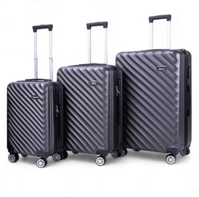 Conjunto com 3 Malas de viagem P-M-G Premium | Rodinhas 360° | Cadeado Numérico | (P) 10Kg , (M) 23Kg, (G) 32Kg