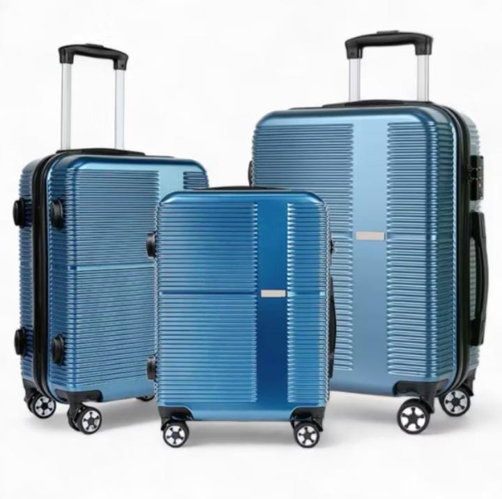 Conjunto com 3 Malas de viagem P-M-G Premium | Rodinhas 360° | Cadeado Numérico | (P) 10Kg , (M) 23Kg, (G) 32Kg