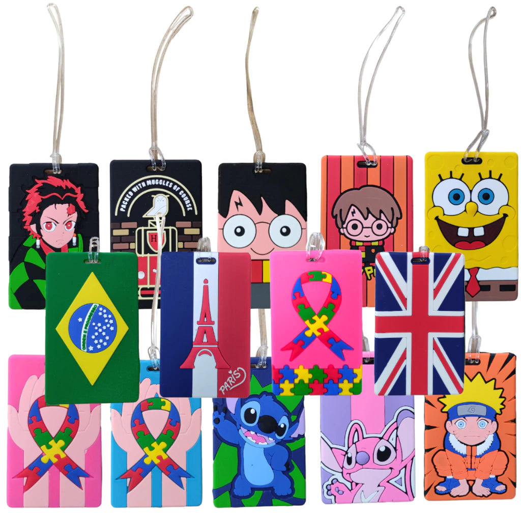 Tag de Mala Emborrachado, Identificação Antiperda - encontre sua mala em segundos!